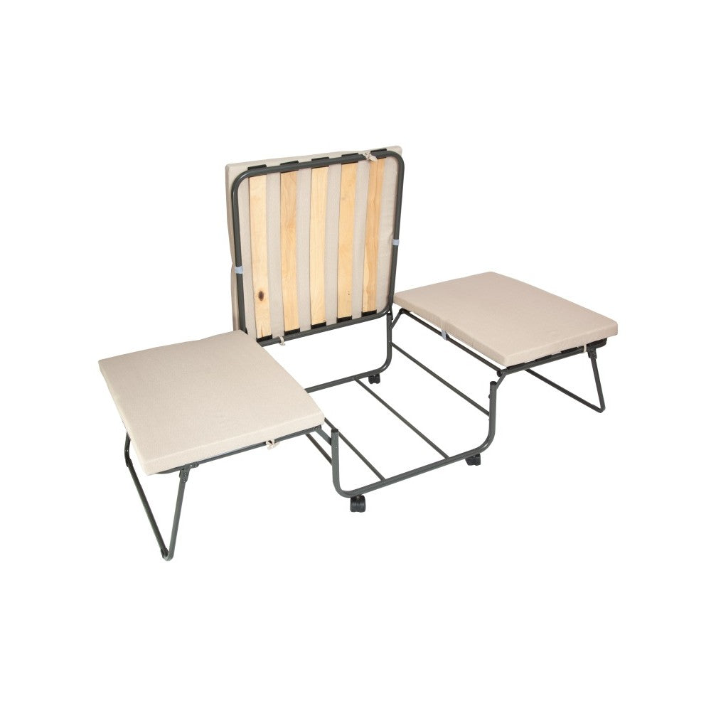 Pat metalic pliant Kristin c940, 195x79x46cm, crem