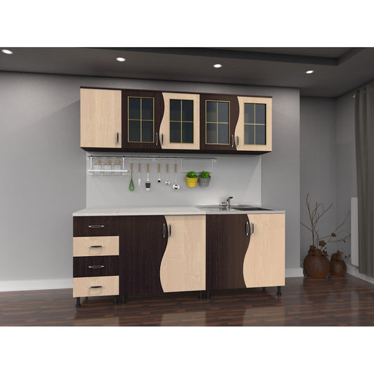 Bucatarie CIP S 2M wenge+mesteacan