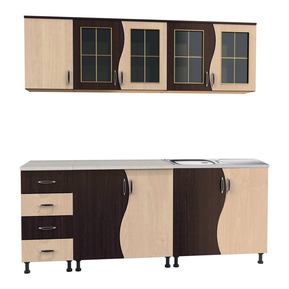 Bucatarie CIP S 2M wenge+mesteacan