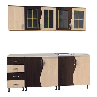 Bucatarie CIP S 2M wenge+mesteacan