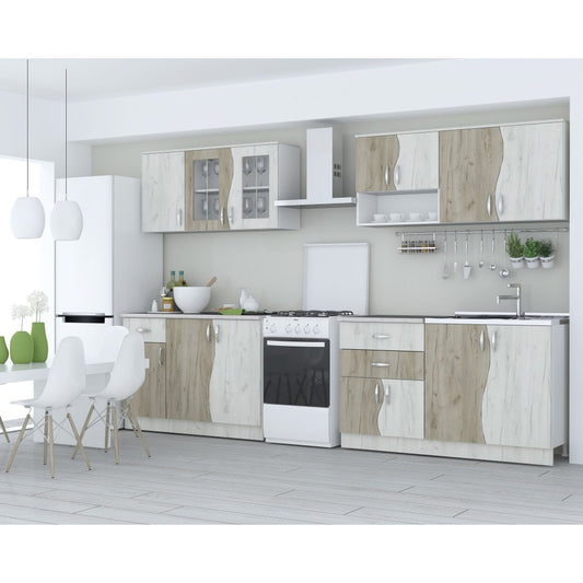 Set mobila bucatarie Paula S stejar k001/k002