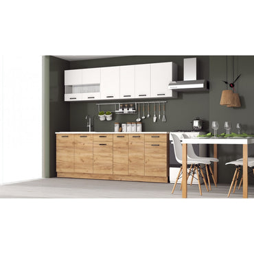 Bucatarie Vio 2.2m Stejar K003+Alb