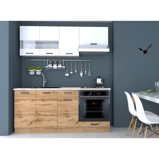 BUCATARIE VIO C 1.8M STEJAR WOTAN+ALB
