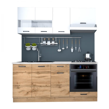 BUCATARIE VIO C 1.8M STEJAR WOTAN+ALB