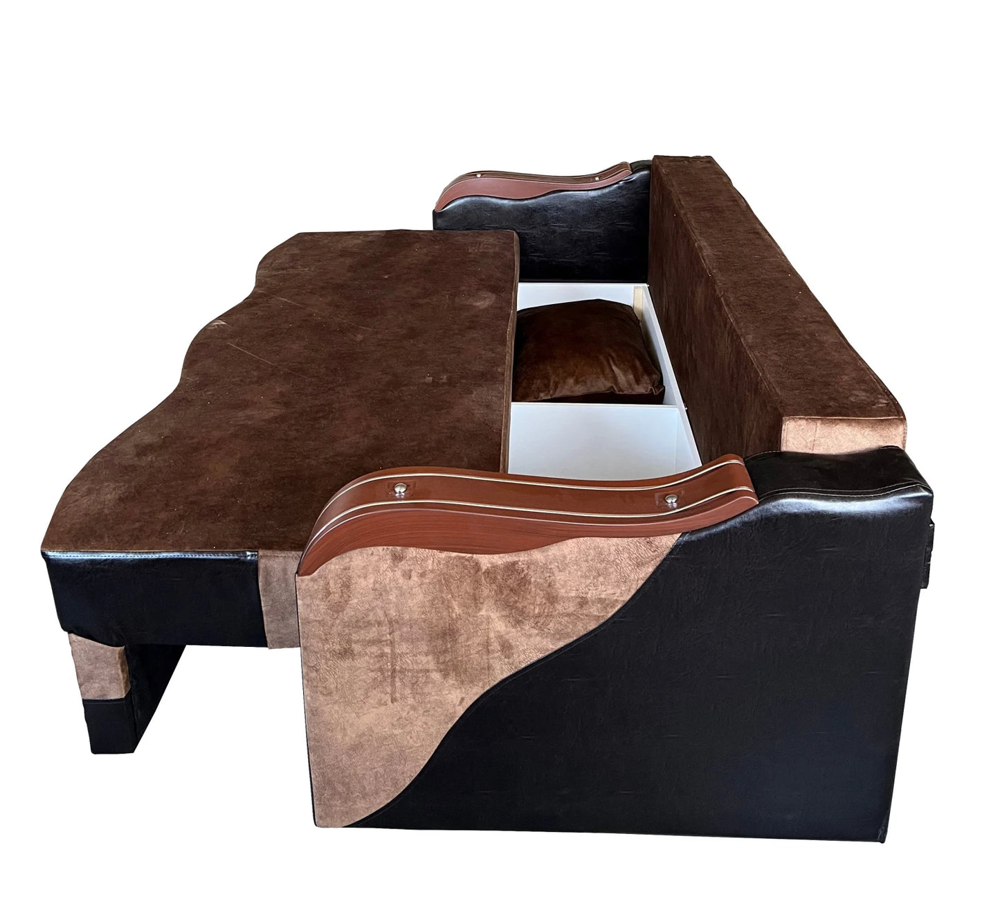 Canapea Extensibila Simona, 225x74x100 Cm, Paris Maro, Wenge
