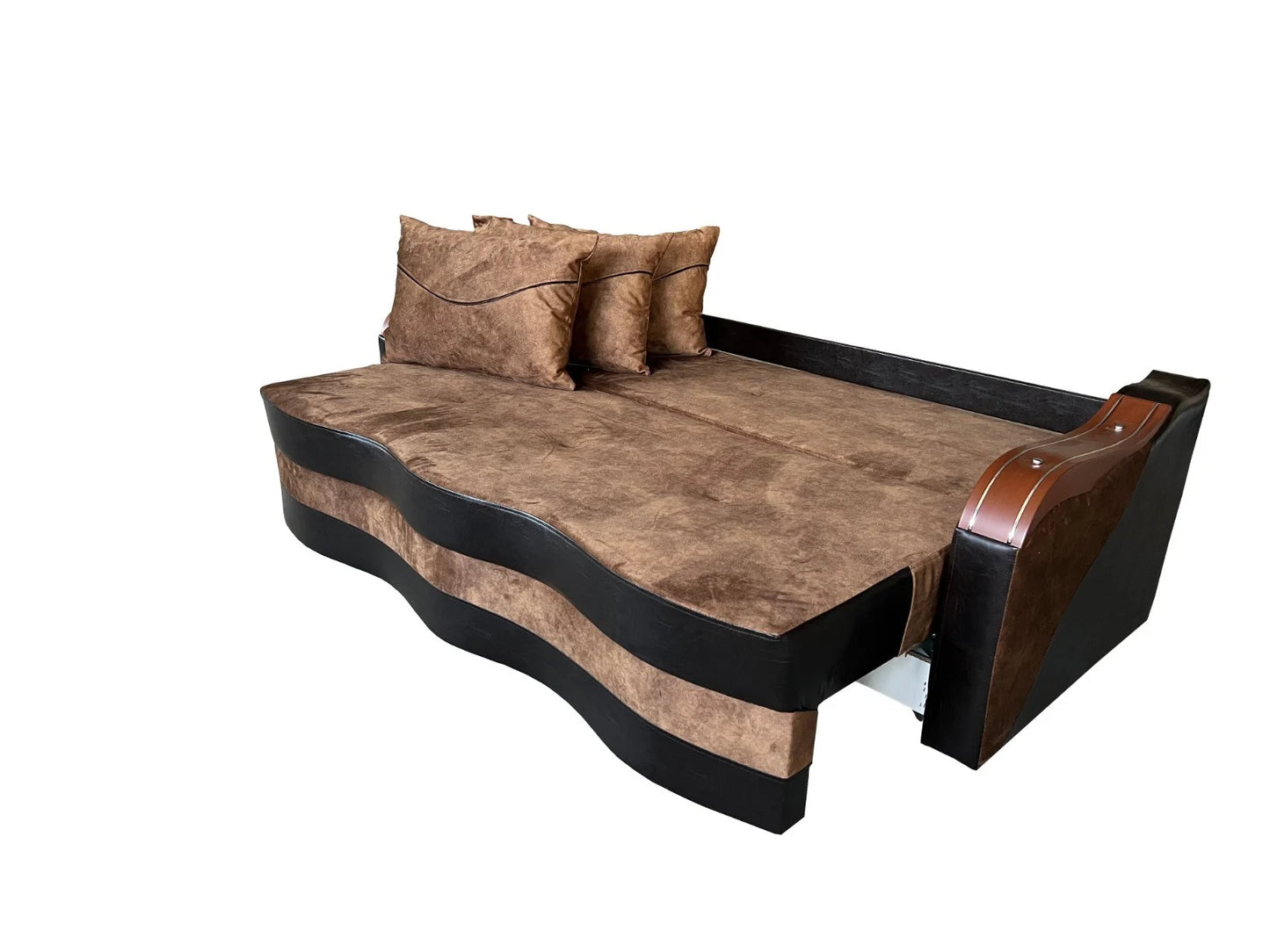 Canapea Extensibila Simona, 225x74x100 Cm, Paris Maro, Wenge