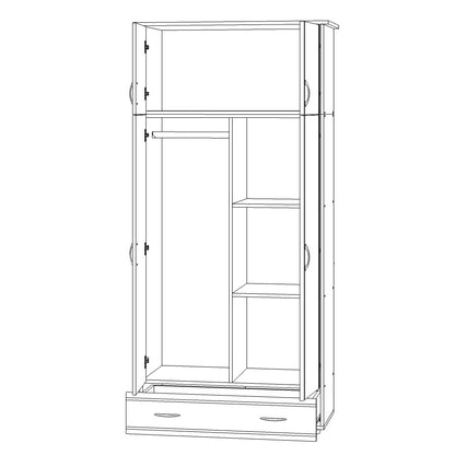 Dulap 2 USI SOFT, 95x51x203cm, sonoma