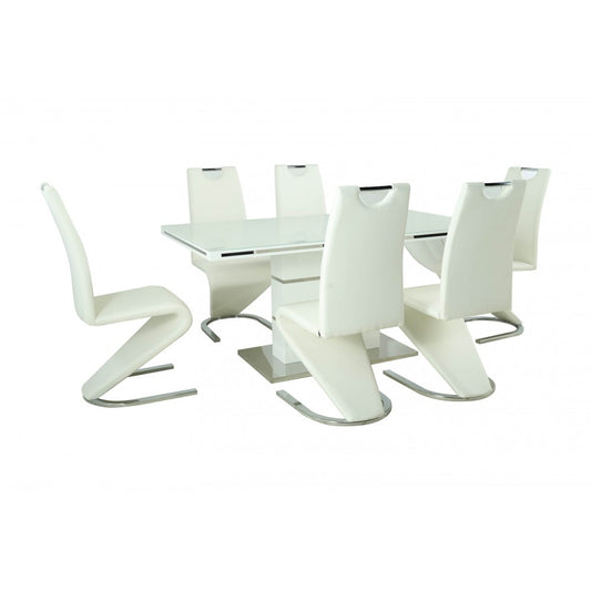 SET MASA DA1128 + 6 SCAUNE DA2626 CROM